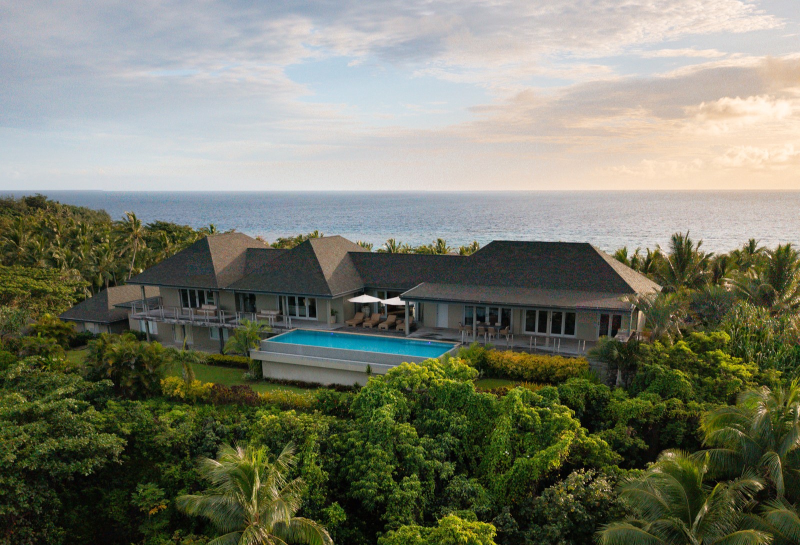 Kokomo Accommodation Residences Sunset Aerial Exterior (7)
